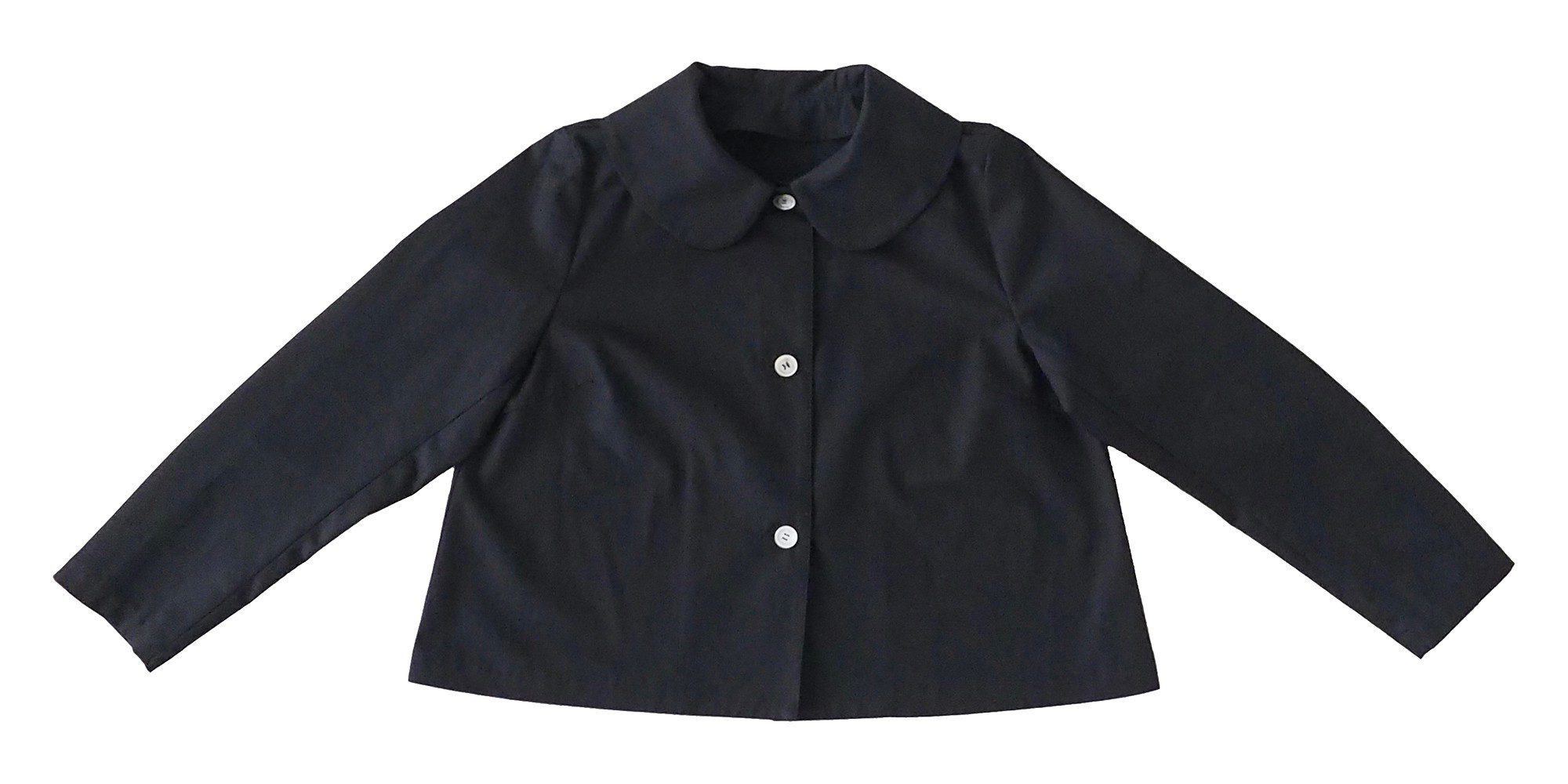 aa.丸襟のAラインジャケット（黒） | コート・ジャケット | イオ 